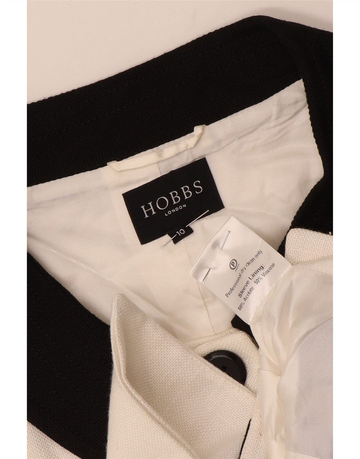 Hobbs γυναικείο σακάκι μπλέιζερ με 2 κουμπιά UK 10 Small White Colourblock