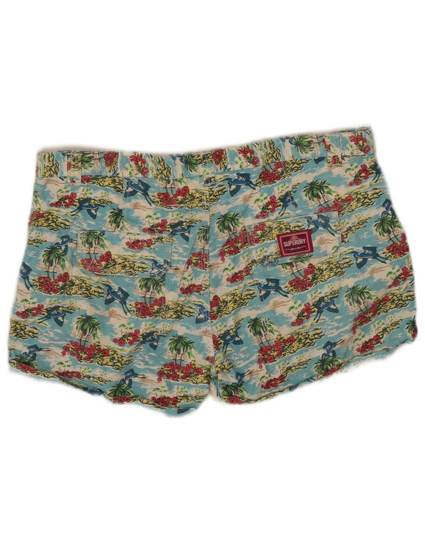 Superdry Womens Swimming Shorts UK 14 Medium Multicoloured Floral Hawaiian