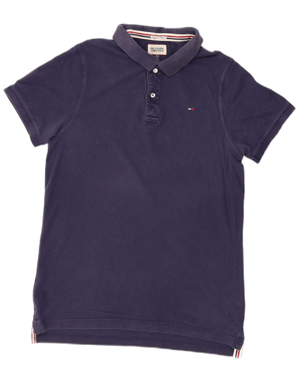 TOMMY HILFIGER Ανδρικό μπλουζάκι πόλο XL Navy Blue Cotton
