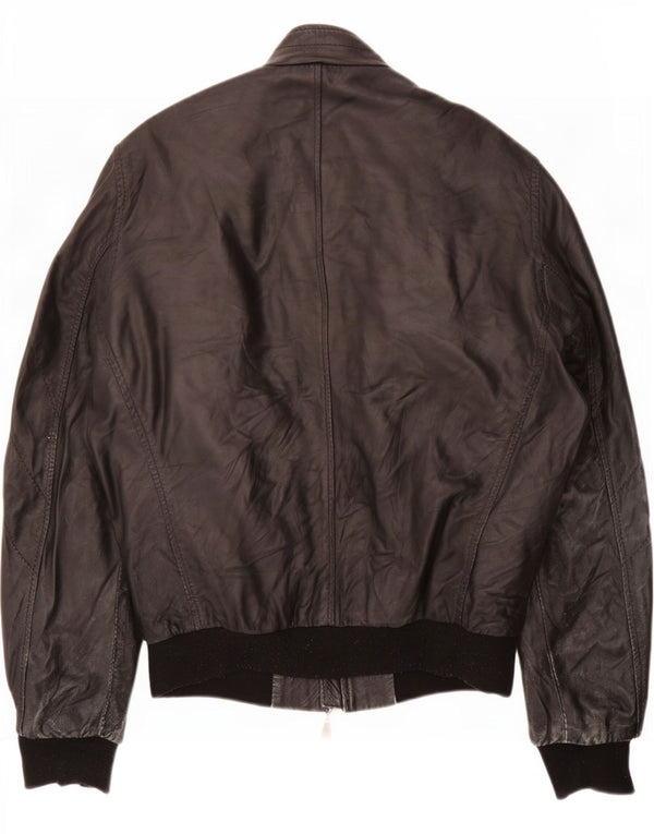Hogan Γυναικείο Δερμάτινο Μπουφάν Biker UK 12 Μεσαίο Μαύρο