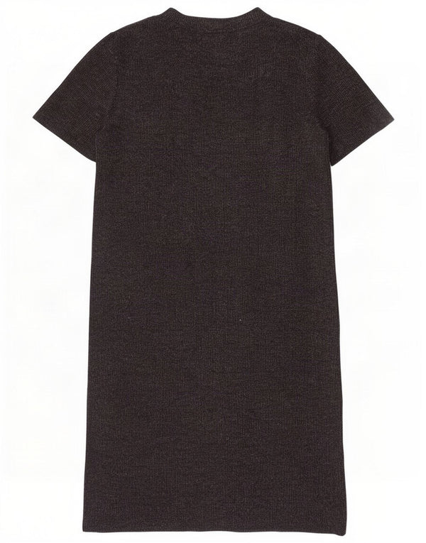 Γυναικείο κοντομάνικο φόρεμα Zara UK 14 Medium Grey Polyester