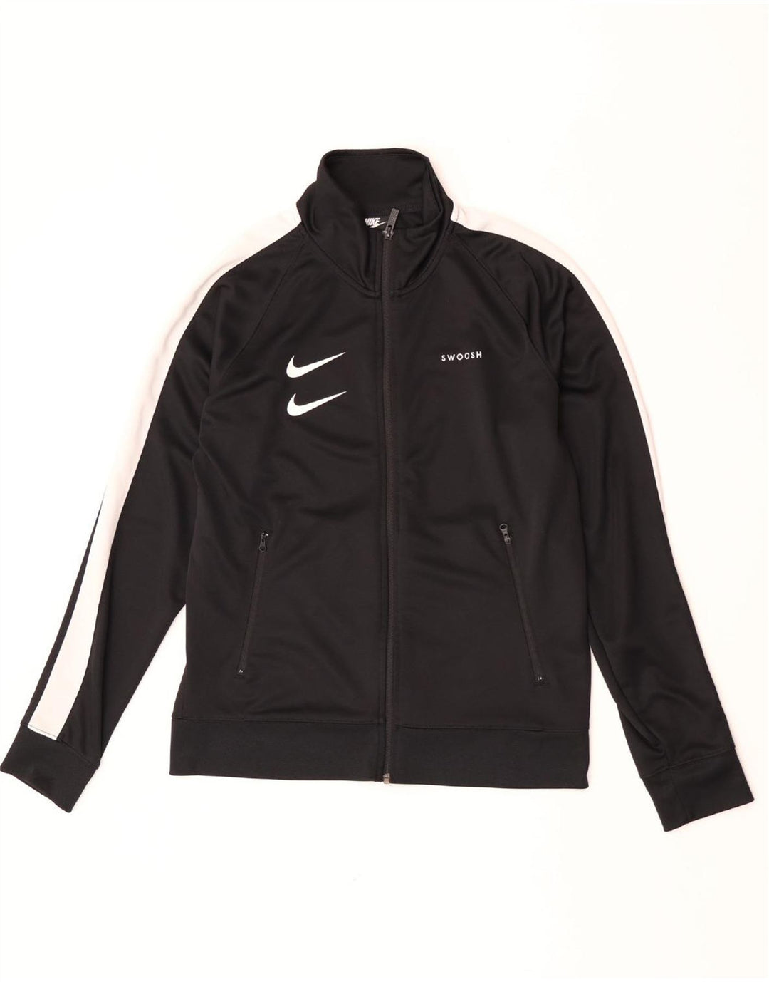 Ανδρική φόρμα γυμναστικής Nike Swoosh Graphic Μπουφάν μεσαίου μαύρου χρώματος