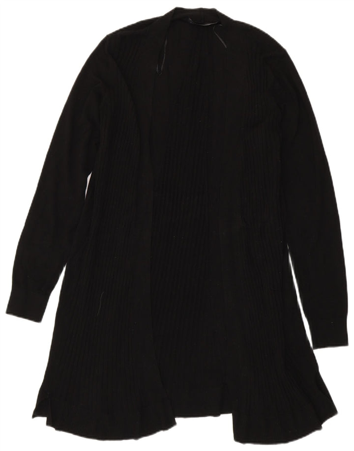 Marks & Spencer Γυναικείο Longline ανοιχτό πουλόβερ ζακέτα UK 14 Medium Black