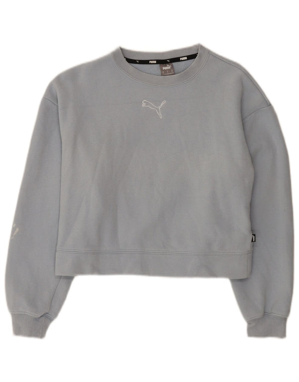Γυναικεία φούτερ Puma Crop Loose Fit Jumper UK 6 XS Blue Cotton