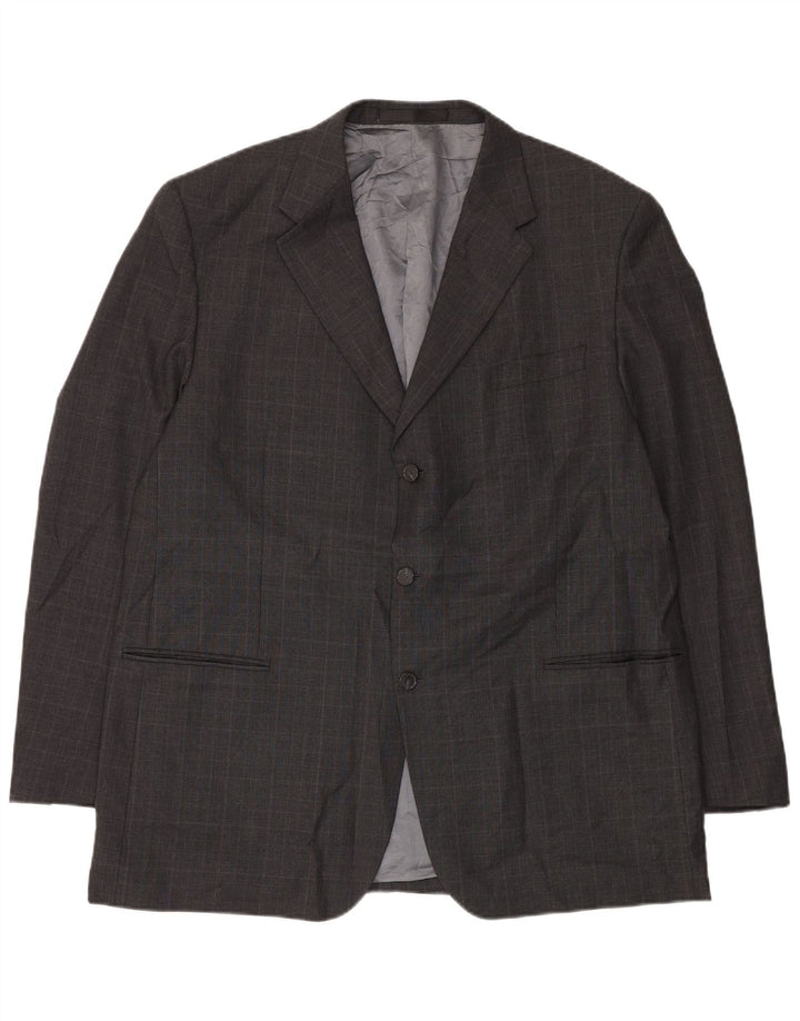 Marks & Spencer Ανδρικό σακάκι σακάκι με 3 κουμπιά UK 48 2XL Grey Check