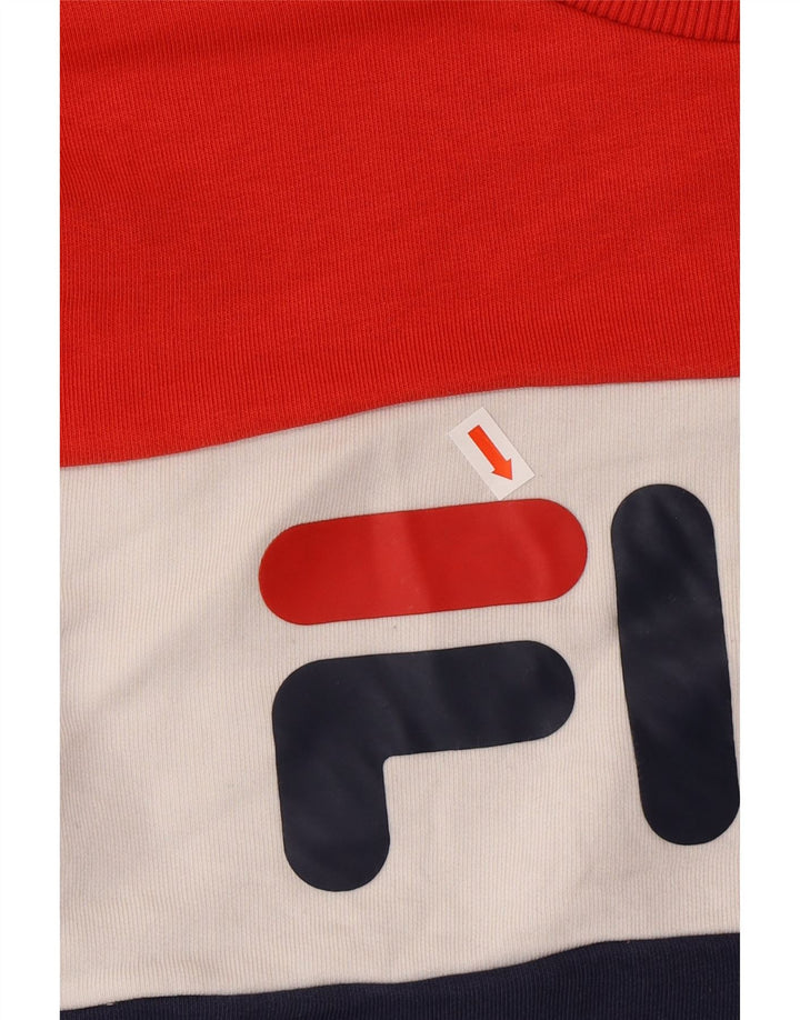 Γυναικείο γραφικό φούτερ FILA Jumper UK 14 Medium Navy Blue Colourblock