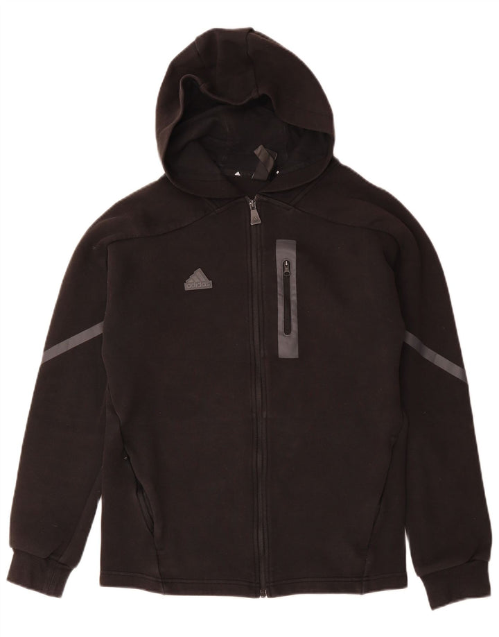 Ανδρικό πουλόβερ με κουκούλα με φερμουάρ ADIDAS Small Black