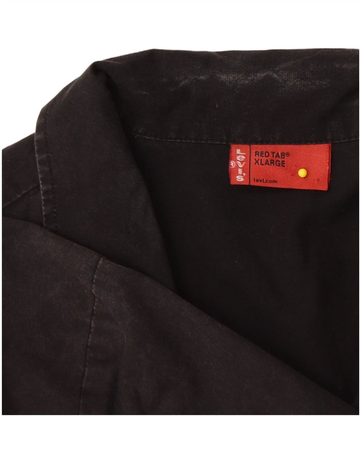 Ανδρικό πουκάμισο Levi's Graphic κοντομάνικο XL μαύρο βαμβακερό