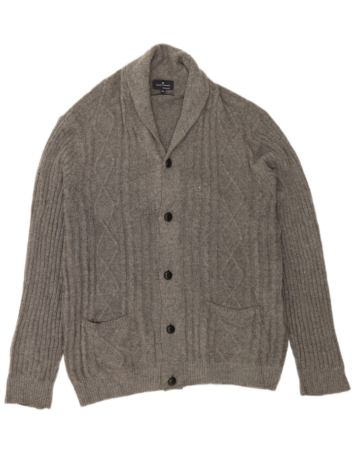 Ανδρικό πουλόβερ Marks & Spencer Blue Harbor Cardigan 2XL με γκρι φλιτζάνι