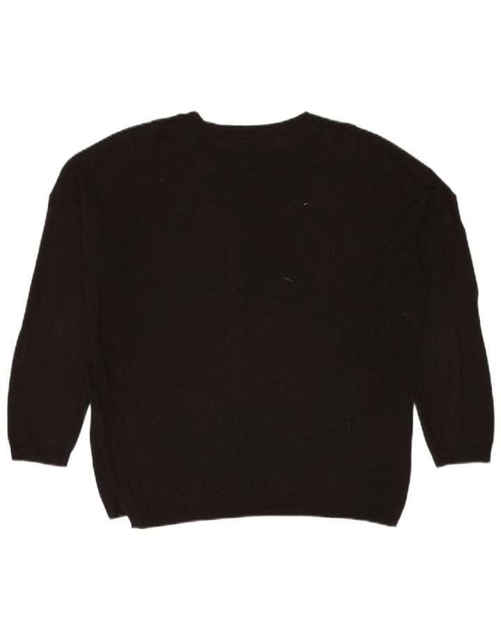 Marks & Spencer Γυναικείο πουλόβερ με λαιμόκοψη UK 14 Medium Black