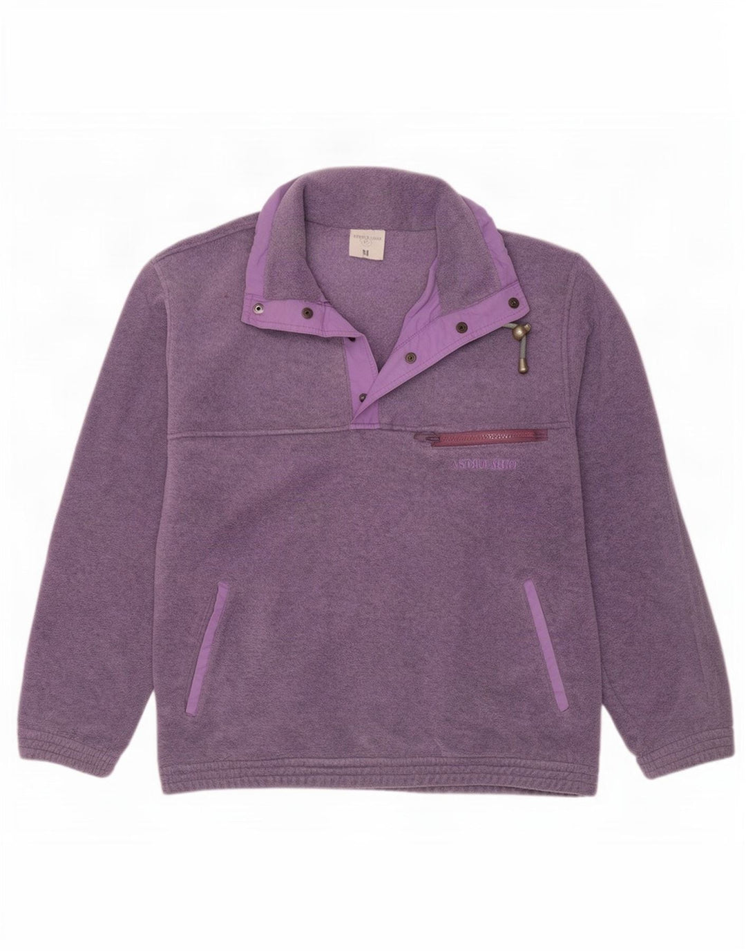 Astrolabio Ανδρικό κουμπιά λαιμό Fleece Jumper Μεσαίο Μωβ