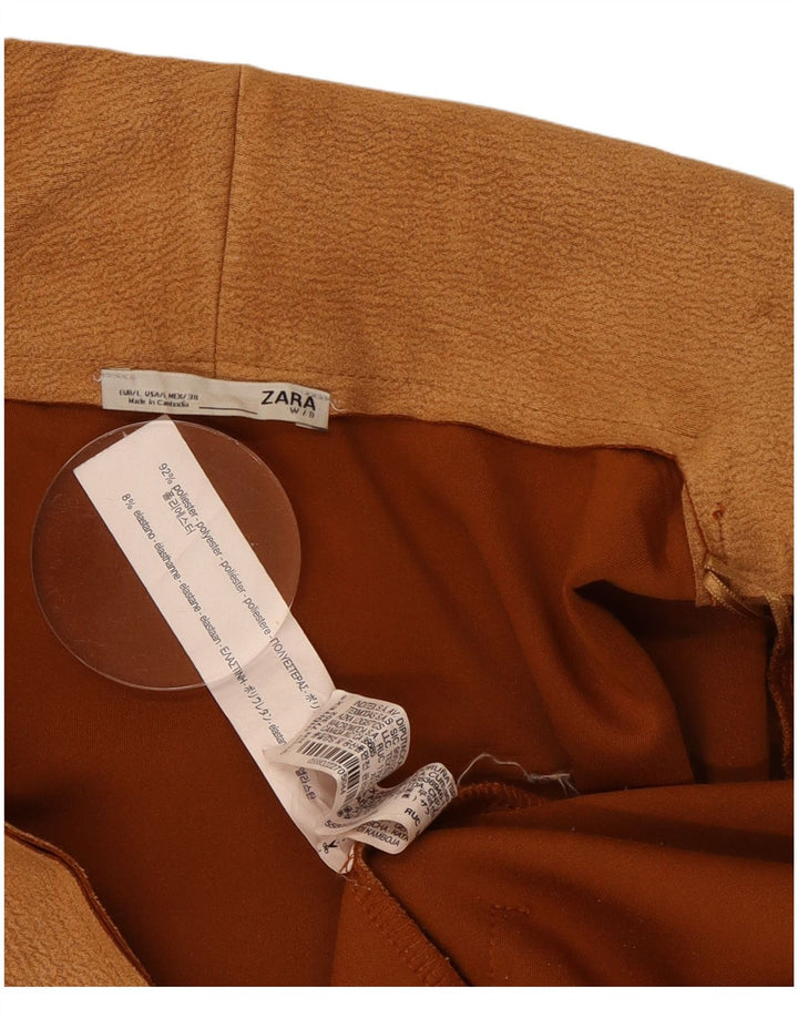 Zara Γυναικεία Ζακέτα Longline UK 16 Large Brown Polyester