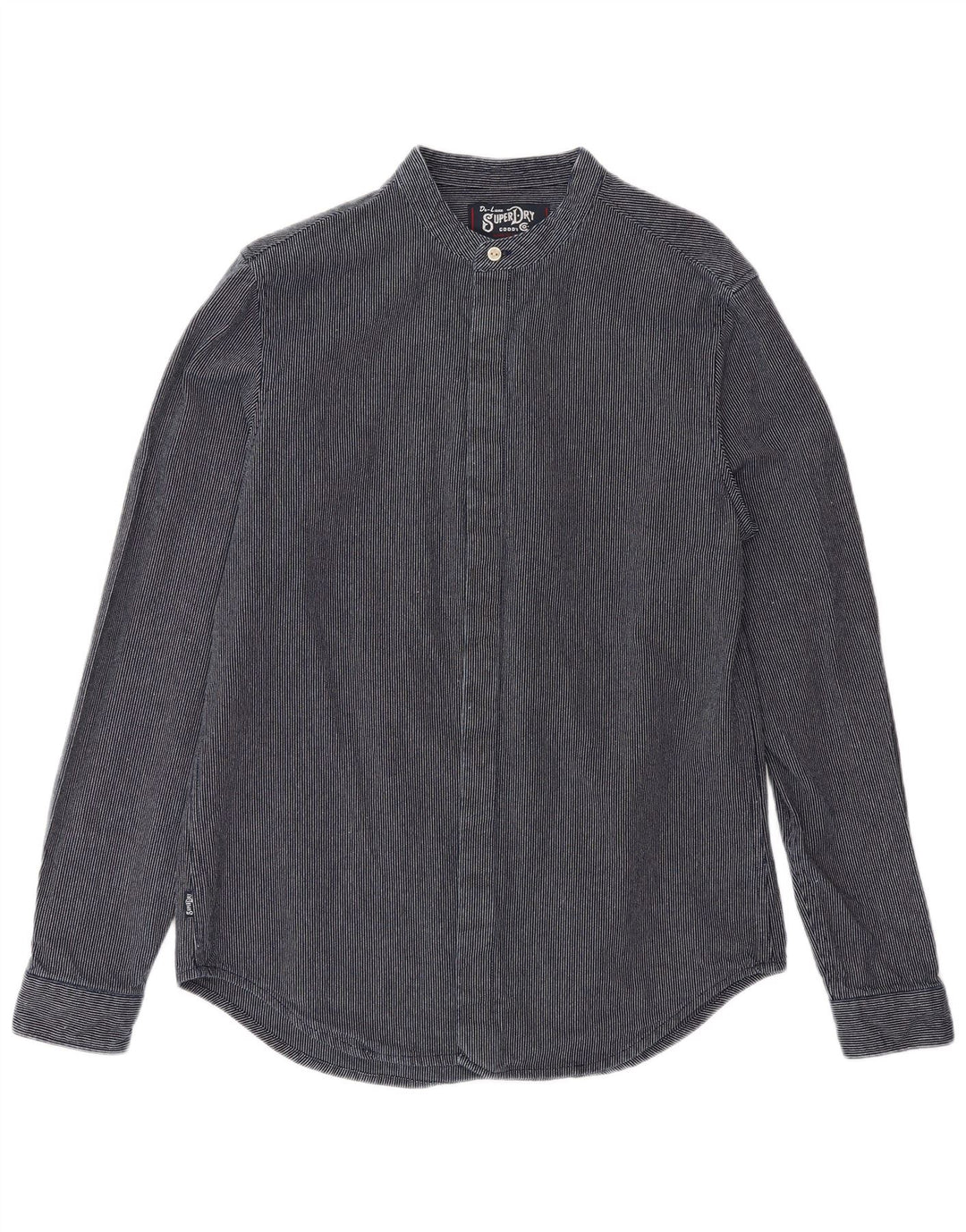 Ανδρικό πουκάμισο Superdry από πολυεστέρας μεσαίου μπλε ναυτικού