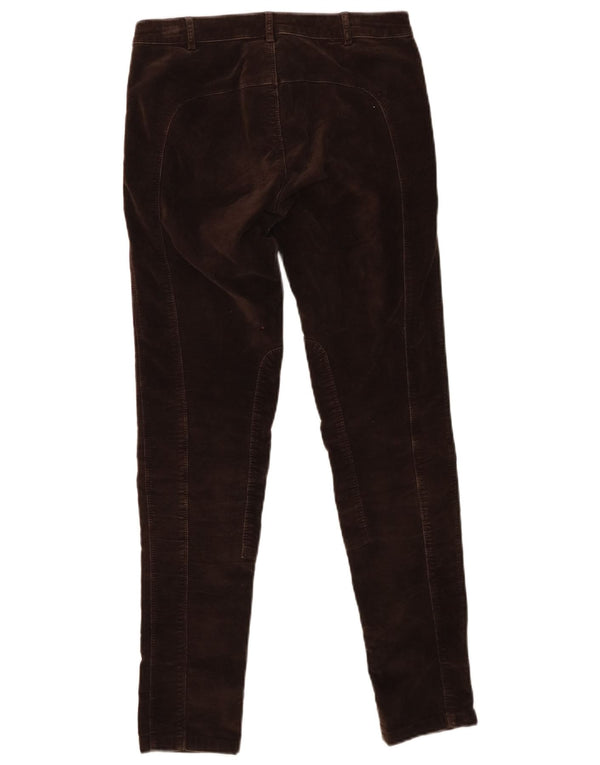 Zara Γυναικείο Slim Velvet Casual Παντελόνι EU 36 XS W26 L28 Καφέ βαμβακερό