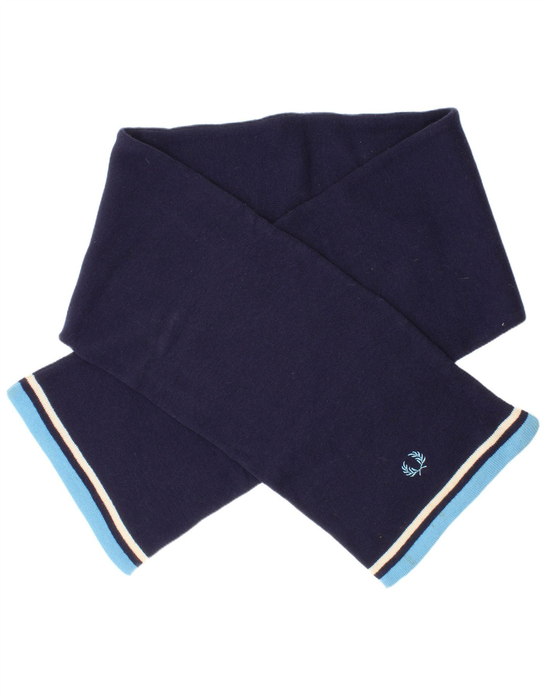Fred Perry Ανδρικό ορθογώνιο κασκόλ One Size Navy Blue ριγέ νάιλον