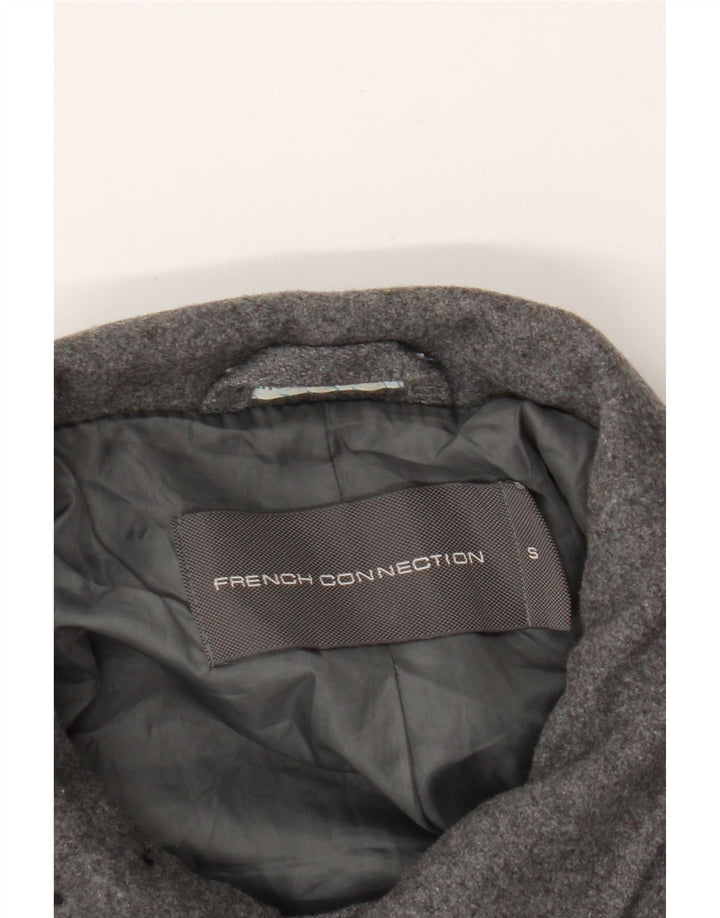 French Connection Ανδρικό παλτό μπιζελιού UK 36 Small Grey Wool
