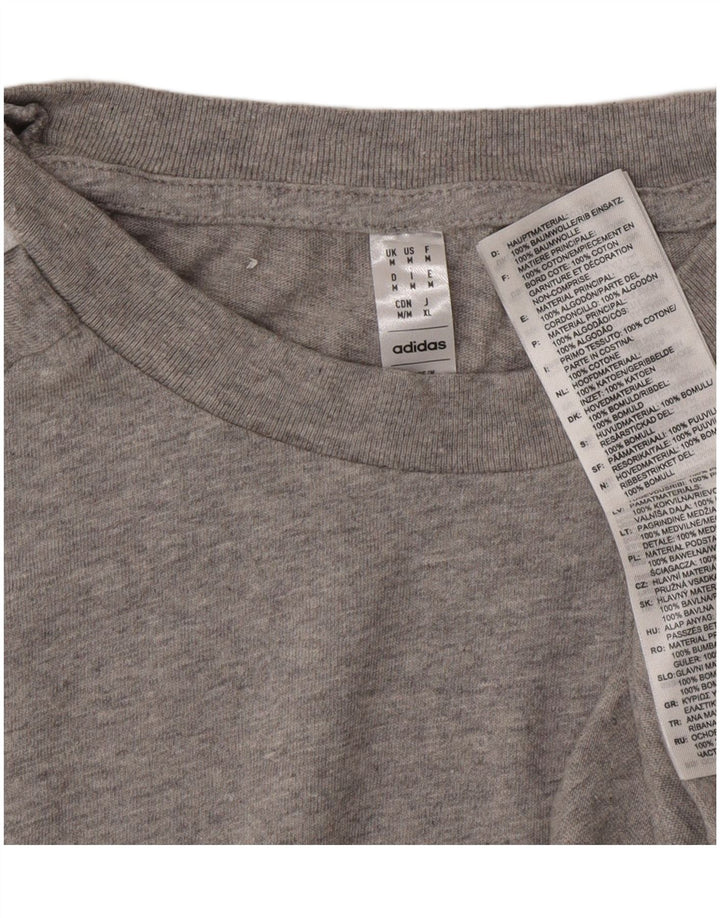 Ανδρικό T-Shirt Adidas Τοπ μεσαίο γκρι βαμβακερό