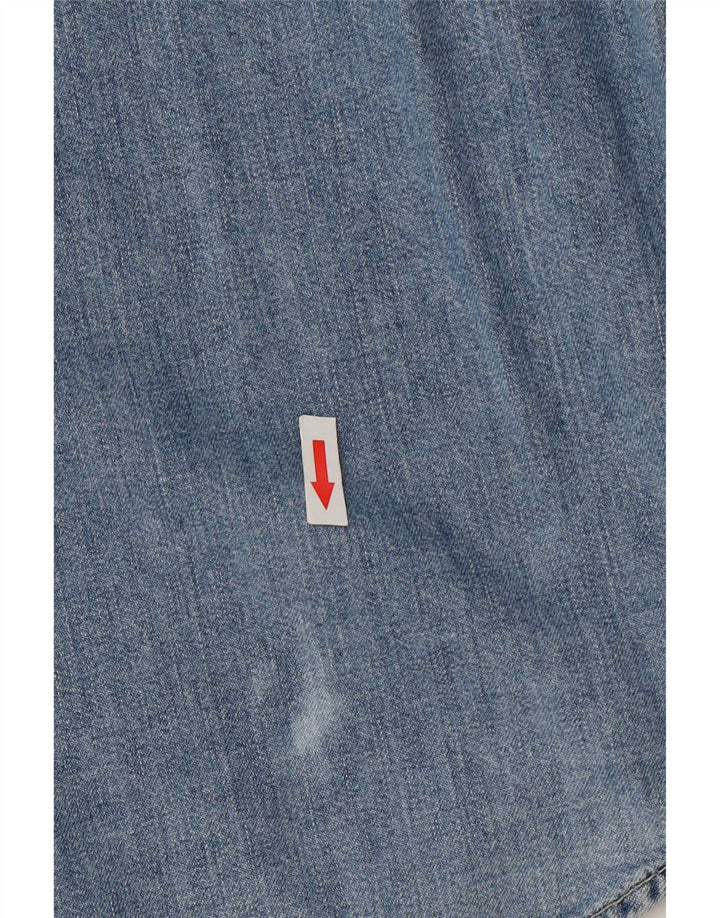 Ανδρικό τζιν πουκάμισο Wrangler, μικρό μπλε βαμβακερό