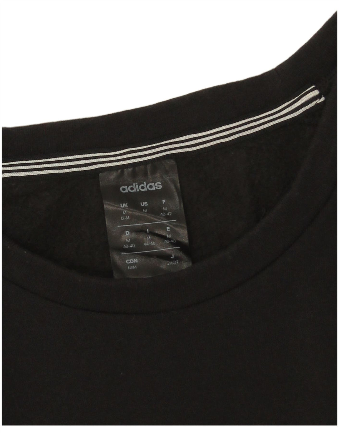 Adidas Γυναικεία Φούτερ Jumper UK 12/14 Μεσαίο μαύρο βαμβακερό