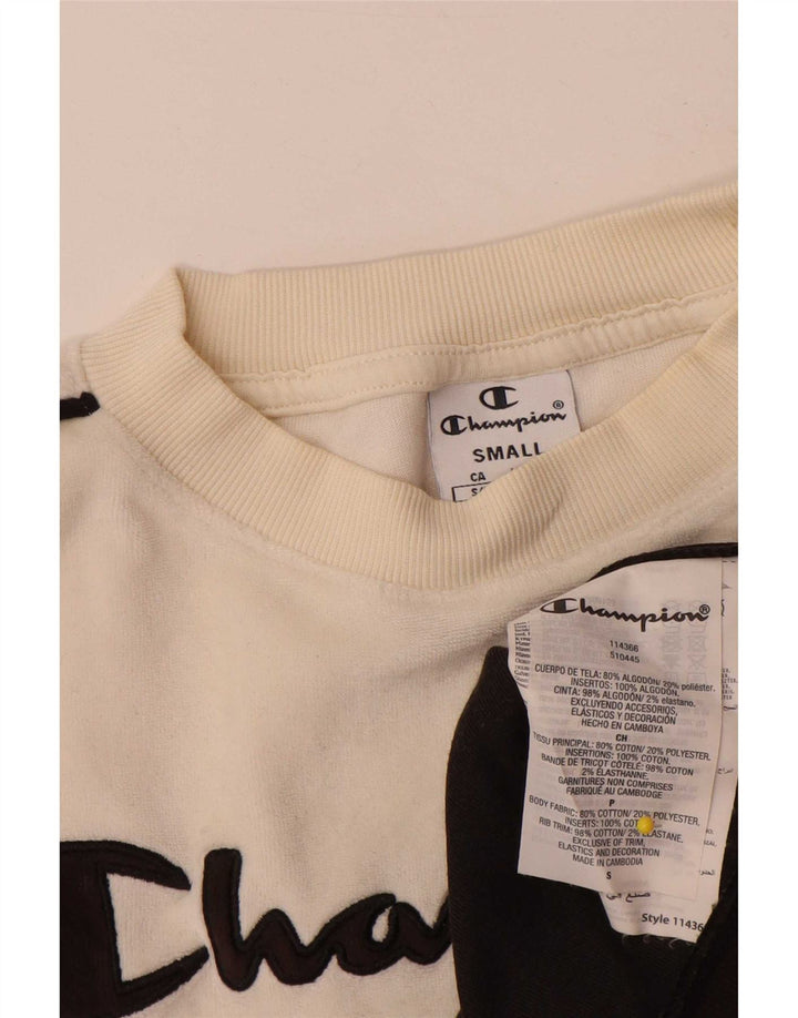 Champion Womens Oversized γραφικό φούτερ Jumper UK 10 Small Black