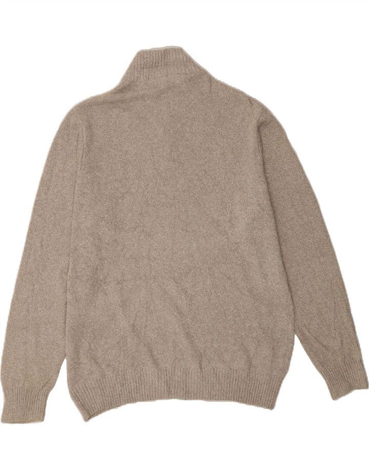 DOCKERS Mens Zip Neck Jumper Sweater XL Beige Cotton Vintage Dockers and Second-Hand Dockers from Messina Hembry 