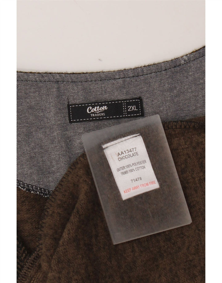 Vintage Ανδρικό Γιλέκο 2XL Καφέ Ριγέ Πολυεστέρας