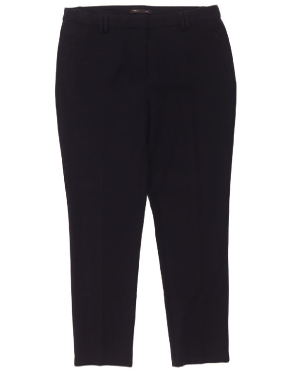 Marks & Spencer Γυναικεία Ψηλόμεση Παντελόνι UK 16 Large W34 L29 Navy Bl