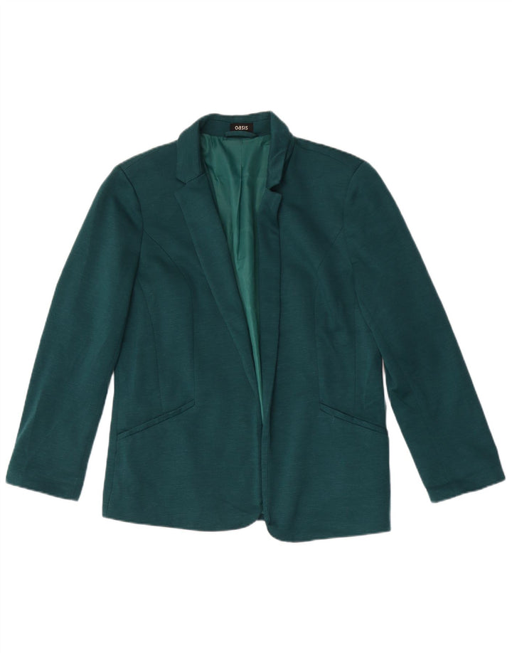 Oasis Γυναικείο Open Blazer Jacket UK 12 Medium Green Polyester