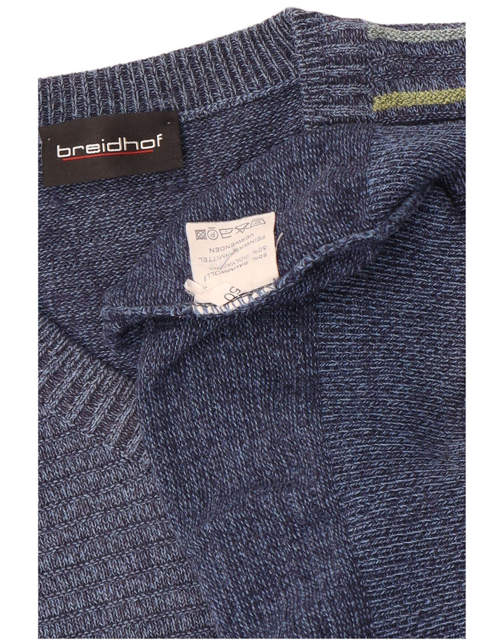Breidhof Γυναικείο πουλόβερ με λαιμόκοψη IT 50 XL Navy Blue Πολυακρυλικό