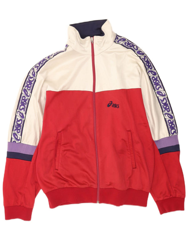 Ανδρική αθλητική φόρμα γραφικών Asics Top Jacket IT 52 Large Red Colourblock
