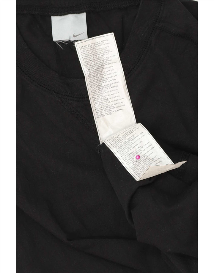 Ανδρικό μπλουζάκι Nike, μεσαίο μαύρο βαμβακερό