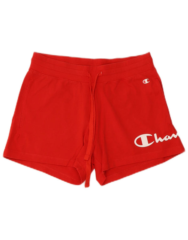 Champion Γυναικείο γραφικό αθλητικό σορτς UK 6 XS κόκκινο βαμβακερό