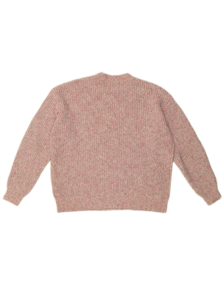 Marks & Spencer Γυναικείο πουλόβερ με λαιμόκοψη UK 14 Medium Pink Flecked