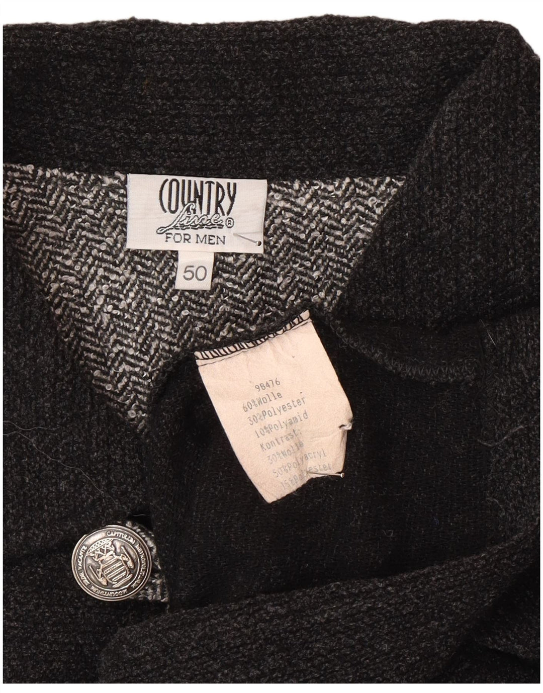 Country Ανδρικό πουλόβερ Polo Neck Jumper IT 50 μεσαίο γκρι μαλλί