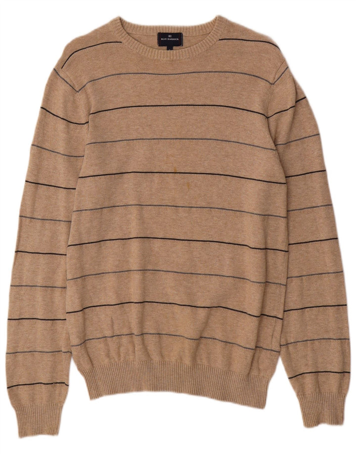 Ανδρικό πουλόβερ Marks & Spencer Blue Harbour Crew Neck Jumper Small Beige