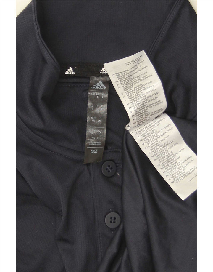 Adidas Ανδρικό πουκάμισο Aeroready Polo Μεγάλο Navy Blue Polyester
