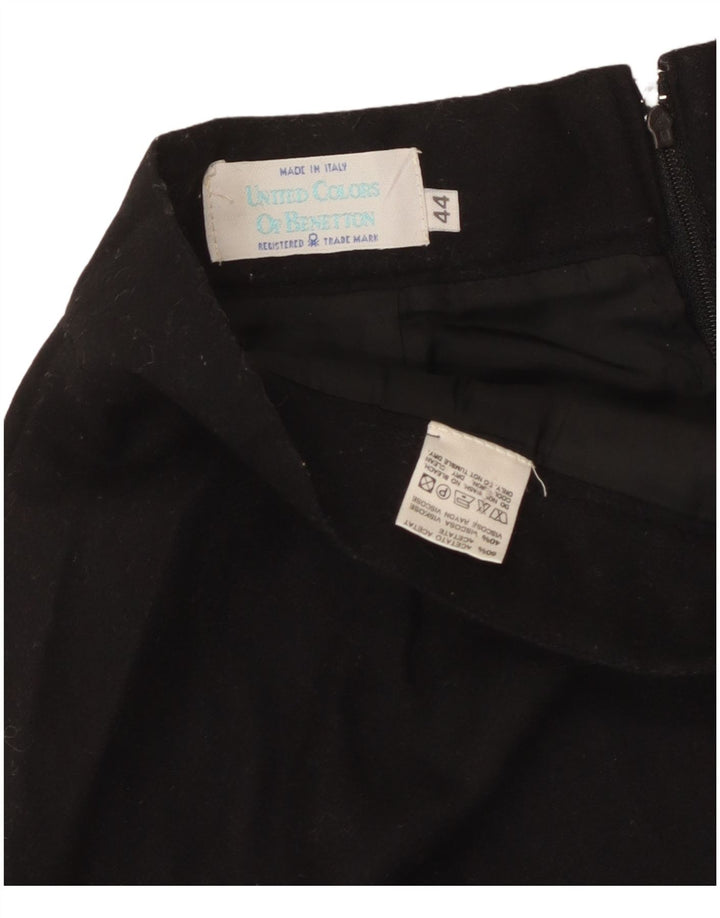 Γυναικεία Pencil Φούστα Benetton IT 44 Medium W28 Black Acetate