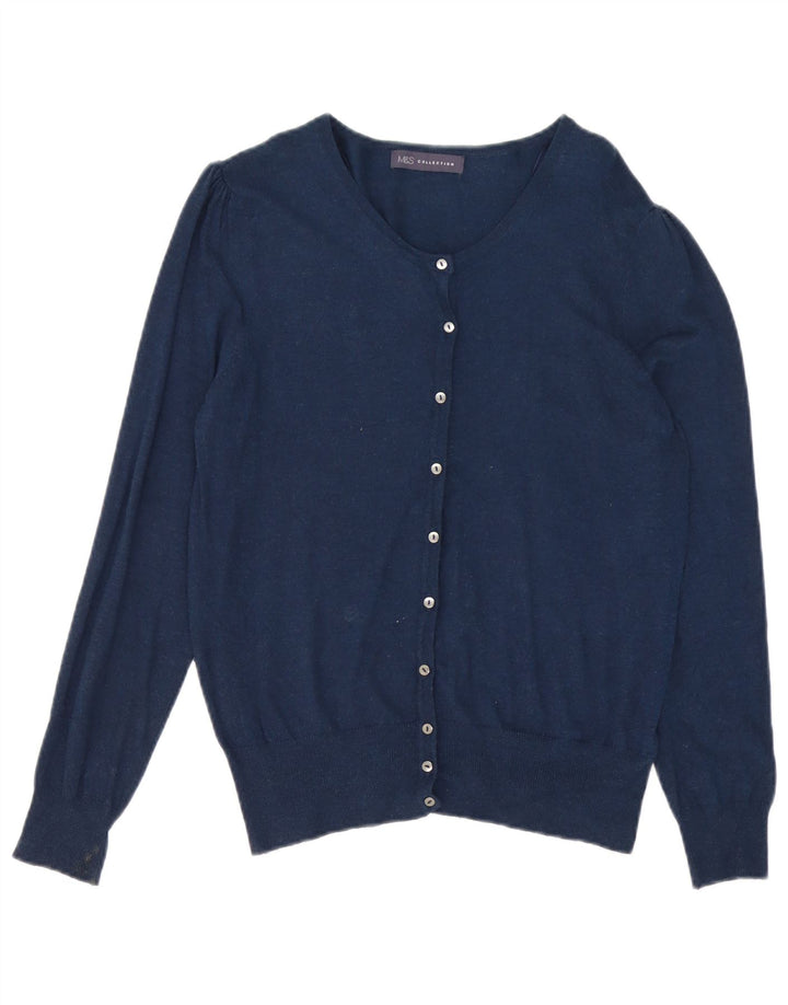 Γυναικεία ζακέτα Marks & Spencer UK 12 Medium Navy Blue Viscose
