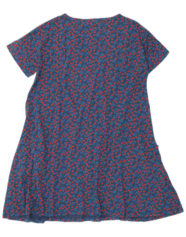 Seasalt Cornwall Womens A-Line Dress UK 14 Large Navy Blue Floral Cotton