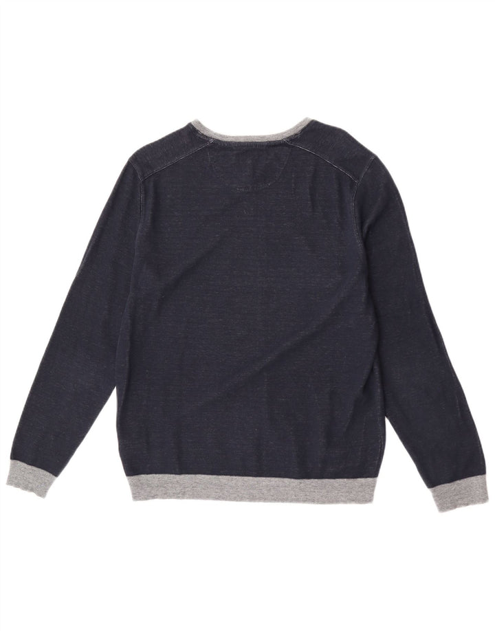 Ted Baker Ανδρικό φούτερ Jumper Size 4 Μεγάλο μπλε ναυτικό χρώμα, βαμβακερό