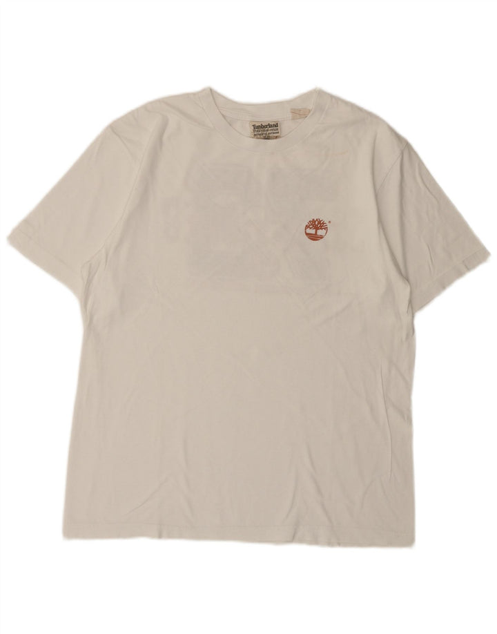 Ανδρικό γραφικό T-Shirt Timberland Top μεγάλο λευκό βαμβακερό