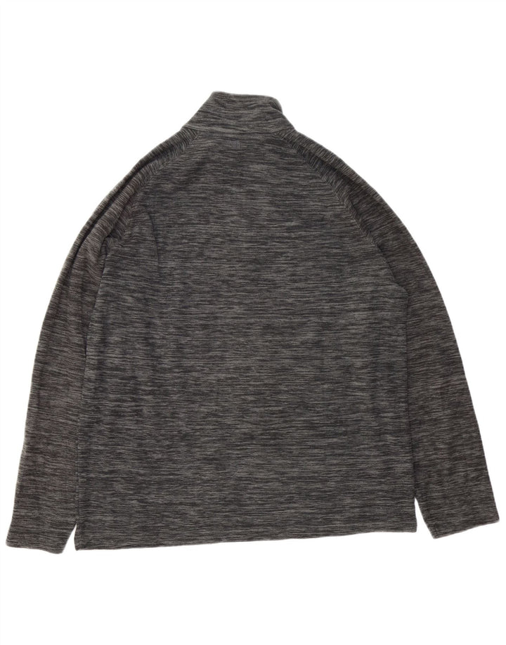 MOUNTAIN WAREHOUSE Ανδρικό φερμουάρ Fleece Jumper Μεγάλο Γκρι Pinstripe