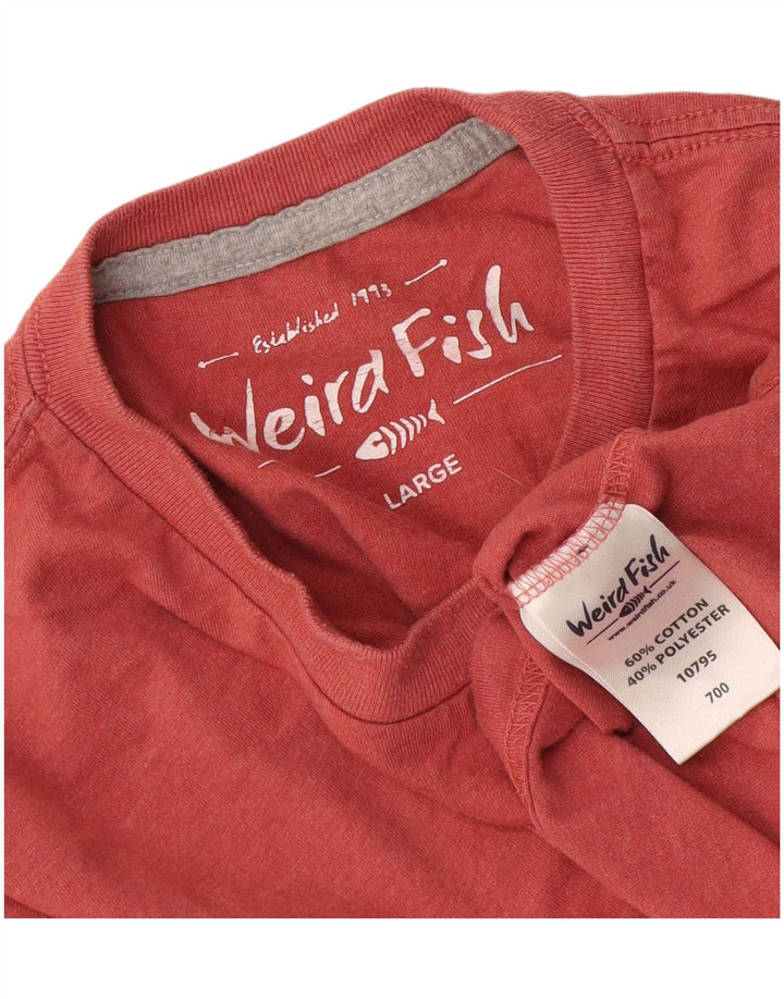 Ανδρικό T-Shirt Weird Fish Top μεγάλο ροζ βαμβακερό
