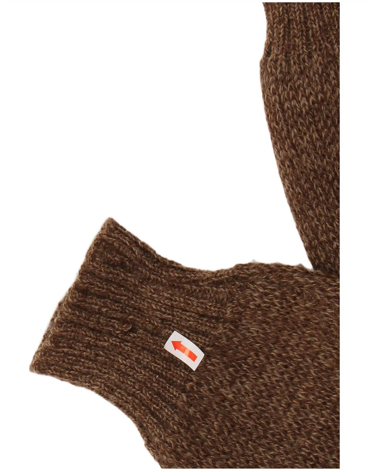 Ανδρικό πουλόβερ VINTAGE Ζακέτα σε Καφέ Μικρό Flecked