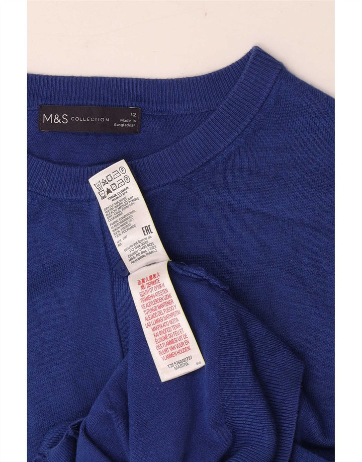 Marks & Spencer Γυναικεία ζακέτα Crop UK 12 μεσαία μπλε βισκόζη