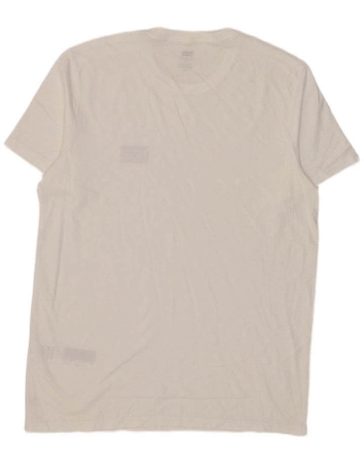 Ανδρικό T-Shirt Levi's Slim Top μεγάλο λευκό βαμβακερό