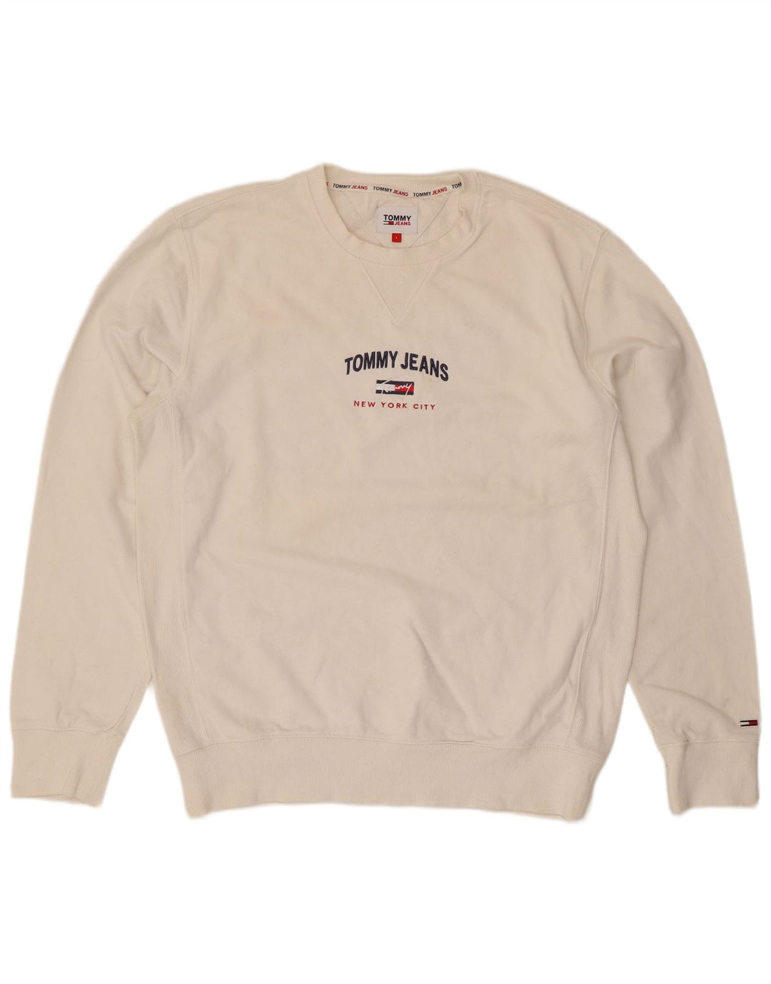 Tommy Hilfiger Ανδρική φούτερ με κανονική εφαρμογή με γραφικό χρώμα, λευκό μεγάλο