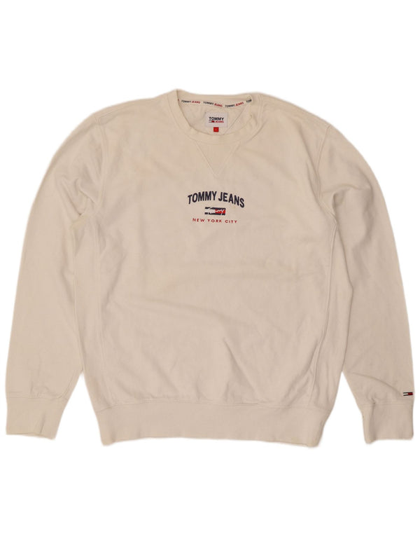 Tommy Hilfiger Ανδρική φούτερ με κανονική εφαρμογή με γραφικό χρώμα, λευκό μεγάλο
