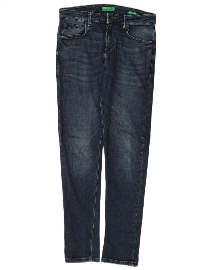 BENETTON Γυναικείο Slim Tapered Jeans W30 L30 Blue Cotton