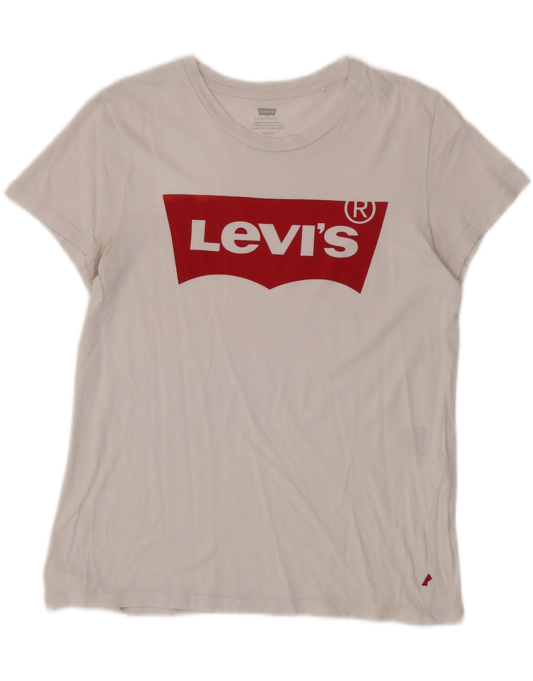 LEVI'S Womens Graphic T-Shirt Top UK 10 Small White